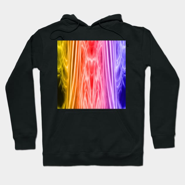 Vibrant rainbow fractal distortion Hoodie by hereswendy